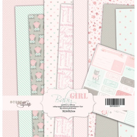 Набор односторонней бумаги 30х30см Baby Girl 10 листов от Scrapmir
