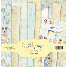 Набір односторонньої паперу 30х30см Кориця 10 листів від Scrapmir
