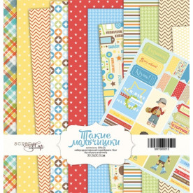 Набор односторонней бумаги 30х30см Такие Мальчишки 12шт от Scrapmir