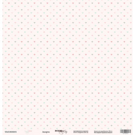 Аркуш паперу 30x30 Асорті з колекції Baby Girl від Scrapmir 