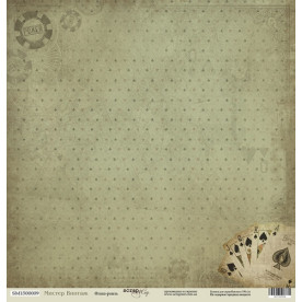 Лист бумаги 30x30 Флеш-рояль из коллекции Мистер Винтаж от Scrapmir