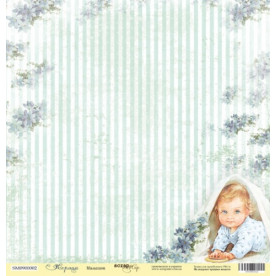 Лист бумаги 30x30 Малышок из коллекции Корица от Scrapmir