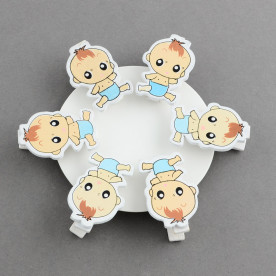 Набір прищіпок Карапуз, 6 шт, 35 мм