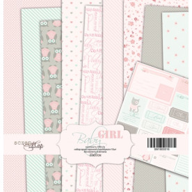 Набір одностороннього паперу 20х20см Baby Girl 10шт від Scrapmir