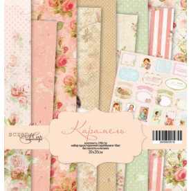 Набір односторонньої паперу 20х20см Карамель 10шт від Scrapmir