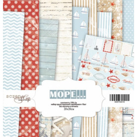 Набір односторонньої паперу 20х20см Море 10шт від Scrapmir