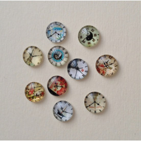 Набор стеклянных кабошонов Винтаж, 10 шт , размер 11 мм