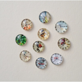 Набір скляних кабошонов Час Подорожей, 10 шт, розмір 11 мм