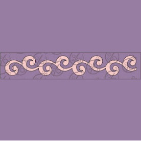 Фігурка-чіпборд Бордюр "Завитки", 1 шт, 15,3х2 см