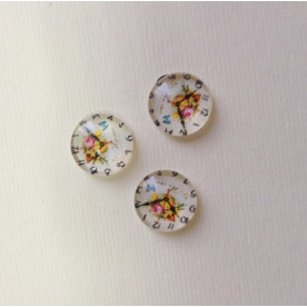 Стеклянный кабошон Часы Home, 1 шт, размер 11 мм