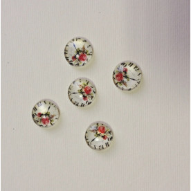 Скляний кабошон Романтик, 1 шт, розмір 11 мм