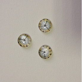 Скляний кабошон Рахунок часу, 1 шт, розмір 11 мм