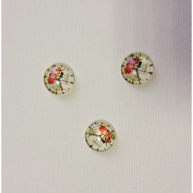 Стеклянный кабошон London, 1 шт, размер 11 мм