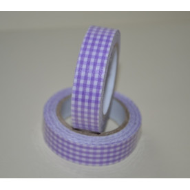 Стрічка тканинна на клейовий основі, бузкова клітина, 15 мм, 4 м