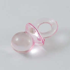 Акриловая подвеска "Соска детская" цвет розовый, 20х10х10 мм