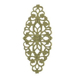 Металлическое украшение Овал, античная бронза, 81х35 мм