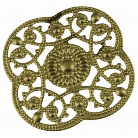 Металлическое украшение Цветок, античная бронза, 30х30 мм