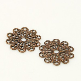 Металлическое украшение Круг, античная бронза, 17 мм