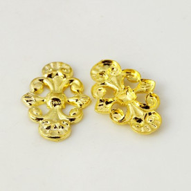 Металлическое украшение Овал, золото, 17х12 мм