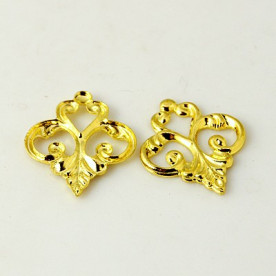 Металлическое украшение Лилия, золото, 13х16 мм