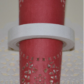 Стрічка тканинна на клейовий основі, слонова кістка, 10 мм, 4 м