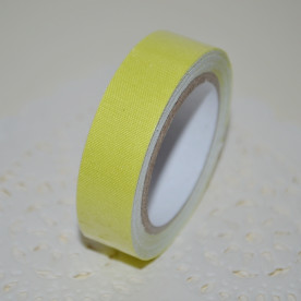 Лента тканевая на клеевой основе, лимонная, 15 мм, 4 м