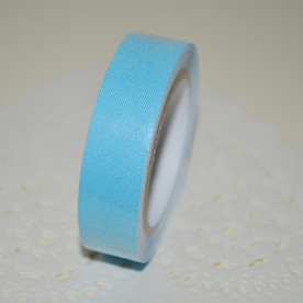 Лента тканевая на клеевой основе, ярко-голубая, 15 мм, 4 м