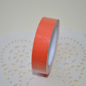Лента тканевая на клеевой основе, персиковая, 15 мм, 4 м