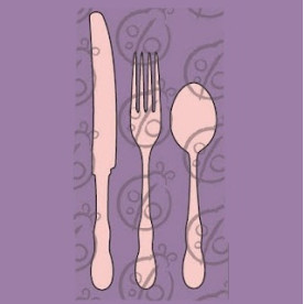 Фігурка-чіпборд Набір "Столові прибори маленькі", 3 шт.