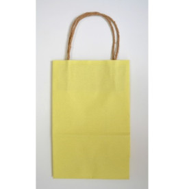 Крафт-пакет жовтого кольору з ручкою, 1 шт, 24х8х15 см