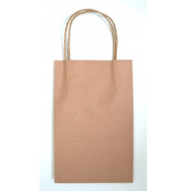 Крафт-пакет кольору какао з ручкою, 1 шт, 24х8х15 см