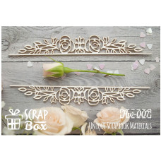 Чипборд бордюр "Розы", 135х25мм, Scrapbox