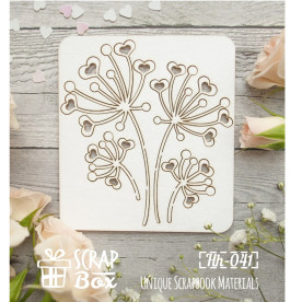 Чипборд "Укроп с сердечками", размер 75*82 мм от Scrapbox