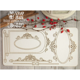 Набор чипбордов "Винтажные рамочки" №3, размер 115*225 мм от Scrapbox