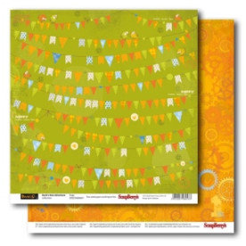 Двосторонній папір Прапорці 30х30 см від ScrapBerry's