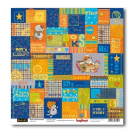 Односторонній папір Записки мандрівника 30х30 см від ScrapBerry's