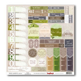 Односторонняя бумага Мгновение (англ.) 30х30 см от ScrapBerry's