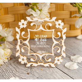 Чіпборд маленька рамочка в стилістиці ар-нуво, розмір 45 * 45 мм від Scrapbox