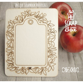 Чипборд рамка "Лиственный орнамент", размер 105*135 мм от Scrapbox