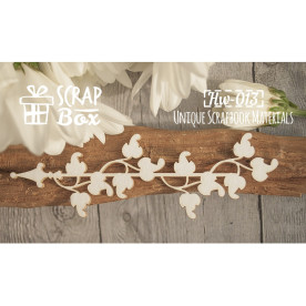 Чипборд бордюр "Вьющийся плющ", размер 100*34 мм от Scrapbox