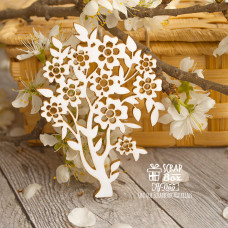 Чіпборд квітуче дерево, 53х75мм, Scrapbox