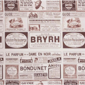 Тканина декоративна, Вінтажна газета, 50х50 см, поліестер 100%, 215 г/м2