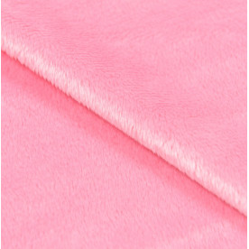Плюш, вельбо, полиэстер 100%, 220г/м, розовый, 50x50 см
