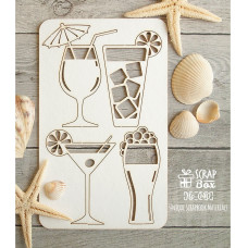 Чіпборд набір "Коктейлі", розмір 80 * 130 мм від Scrapbox