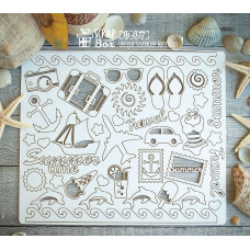 Чіпборд набір "Подорож", розмір 206 * 176 мм від Scrapbox