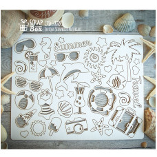 Чіпборд набір "Пляжний", 206х162мм, Scrapbox