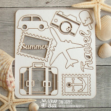 Чіпборд набір малий "Подорож", розмір 95 * 105 мм від Scrapbox