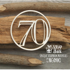 Чіпборд цифра "70", розмір 45 * 45 мм від Scrapbox