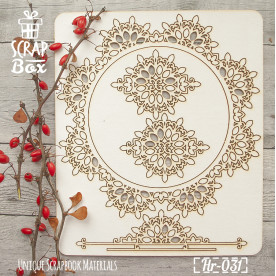 Чіпборд набір "Мереживна рамка", розмір 150 * 200 мм від Scrapbox