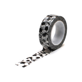 Бумажный скотч Soccer Ball 9 м, 15 мм от компании Queen and Co